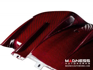 Alfa Romeo Giulia Rear Diffuser - Carbon Fiber - Quadrifoglio Model - Light Red Candy 